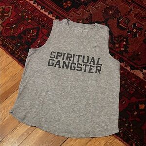 Spiritual Gangster Heather Gray Sleeveless Top